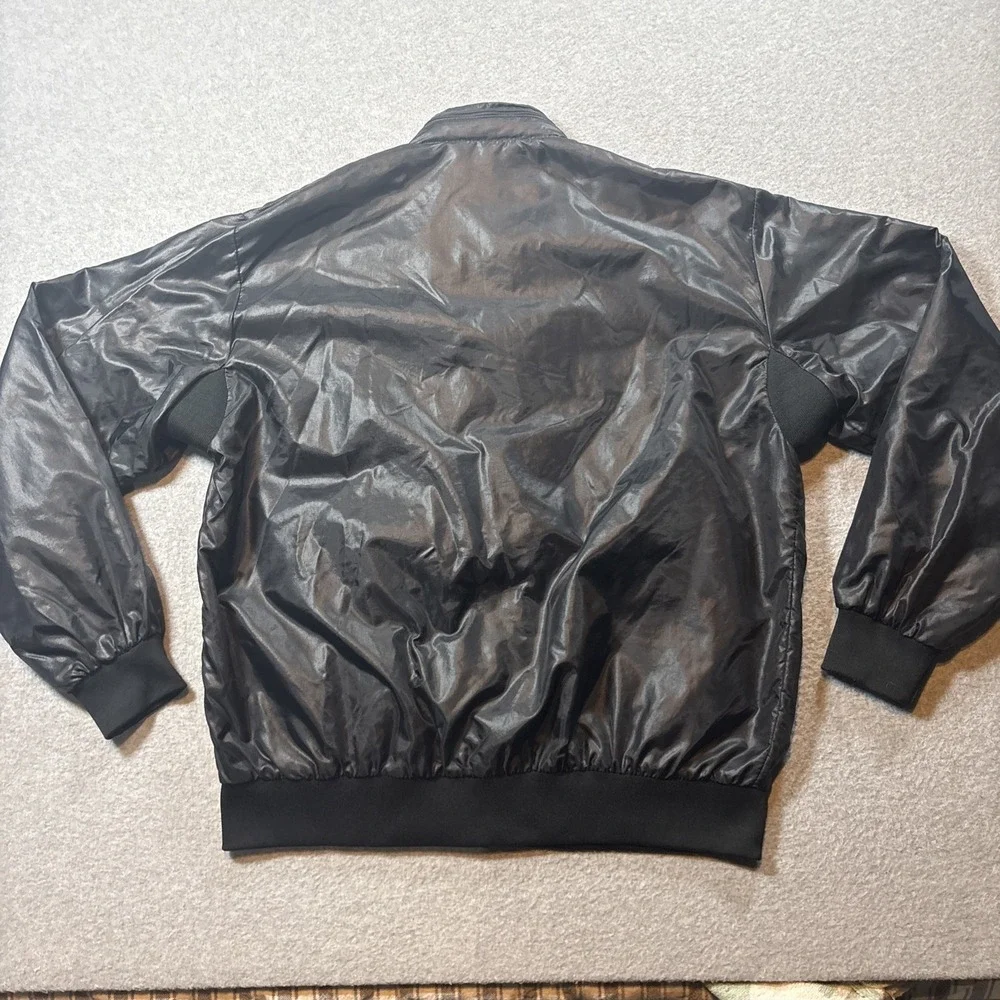 Turnburry Classics Golf 100% Nylon Black Zip Up Jacket Windbreaker Bomber Mens L